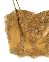 Crop top de tiras con recamado