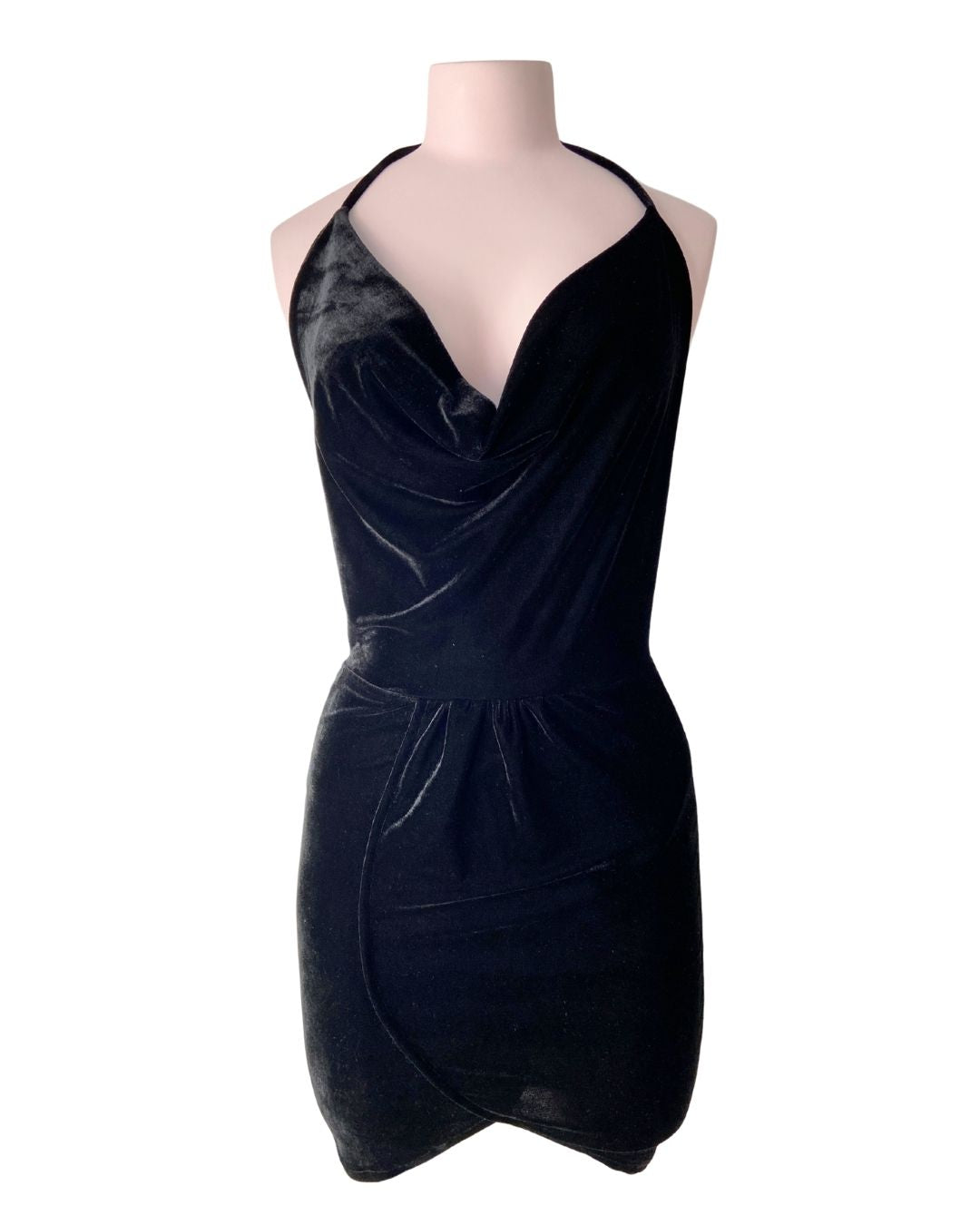 Vestido mini cuello caído