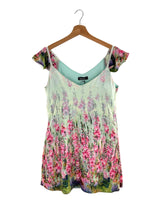 Vestido mini satinado print