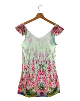 Vestido mini satinado print