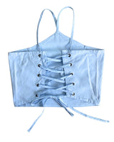 Crop top lace up en espalda