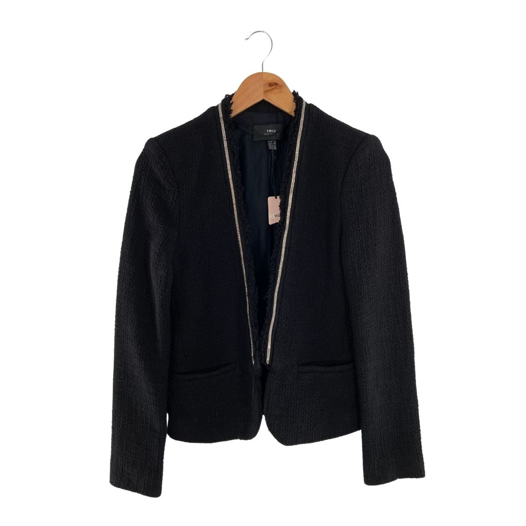 Chaqueta tipo tweed y embone