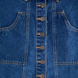 Falda mini en denim abotonada