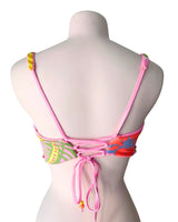 Top de baño lace up en espalda