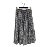 Falda midi a cuadros elástico