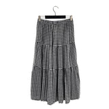 Falda midi a cuadros elástico
