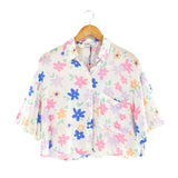 Camisa crop manga corta print