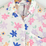 Camisa crop manga corta print
