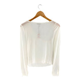 Blusa manga larga en canalé