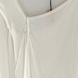 Blusa manga larga en canalé