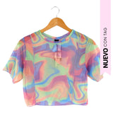 Camiseta manga corta en malla