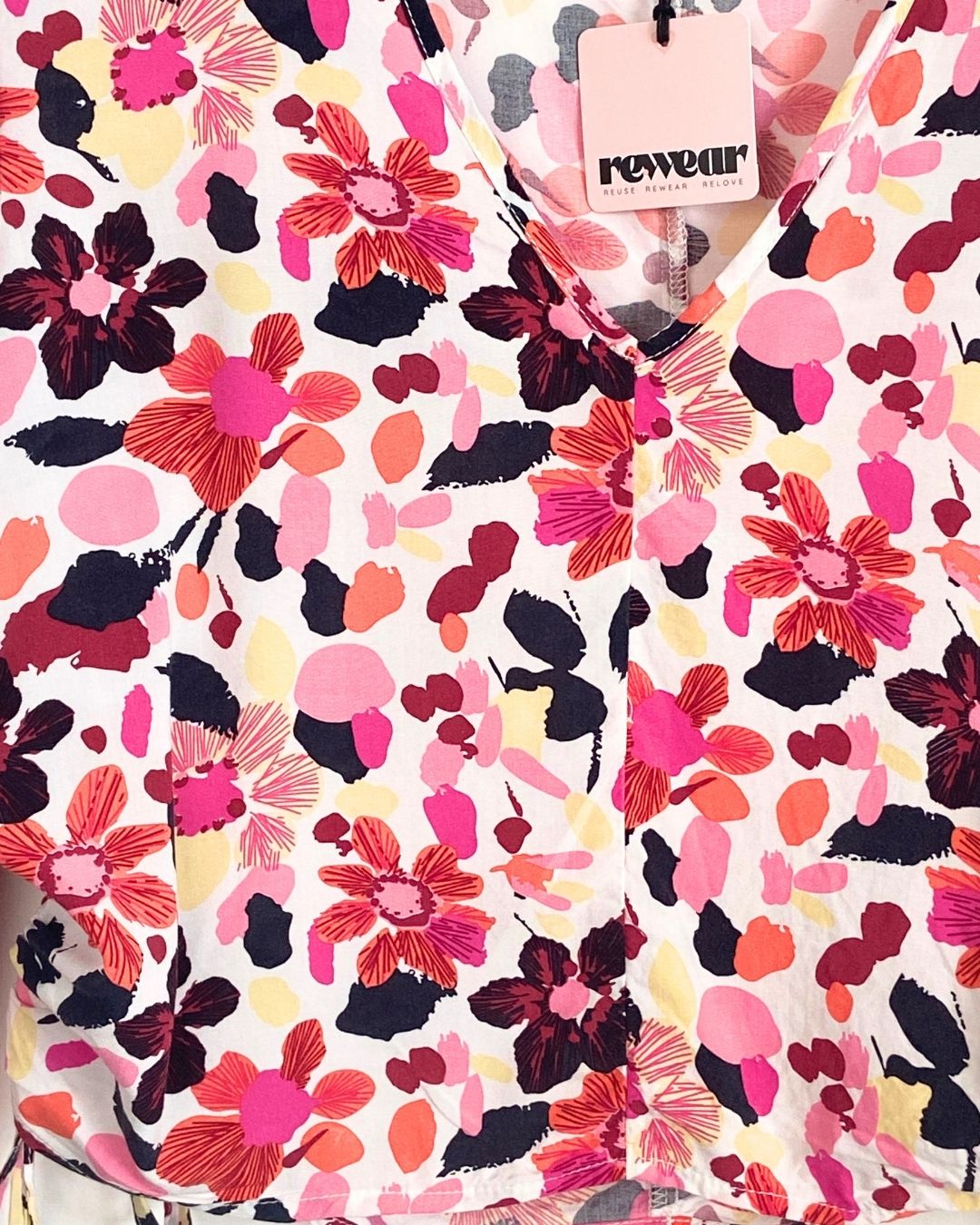 Blusa manga 3/4 print flores