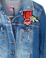 Chaqueta en denim con apliques