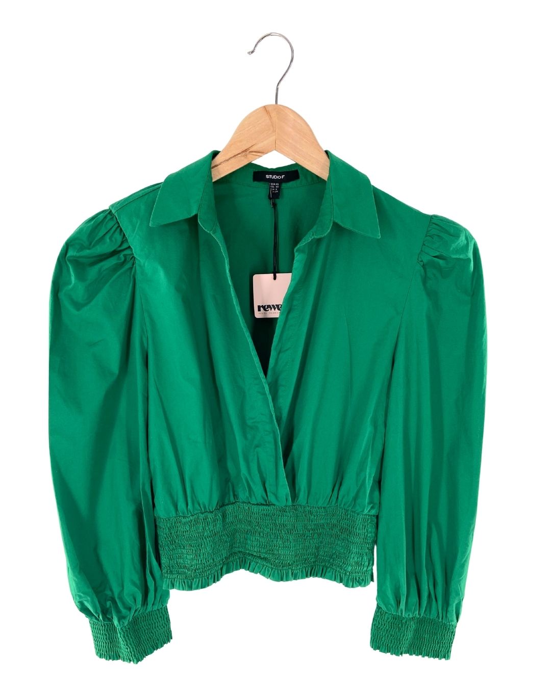 Blusa crop manga larga
