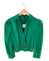 Blusa crop manga larga