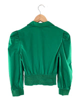 Blusa crop manga larga
