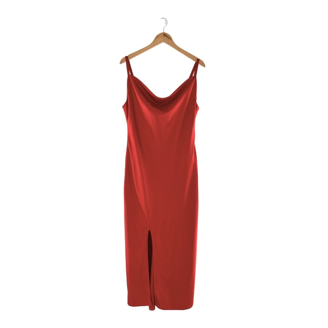 Maxi vestido satinado