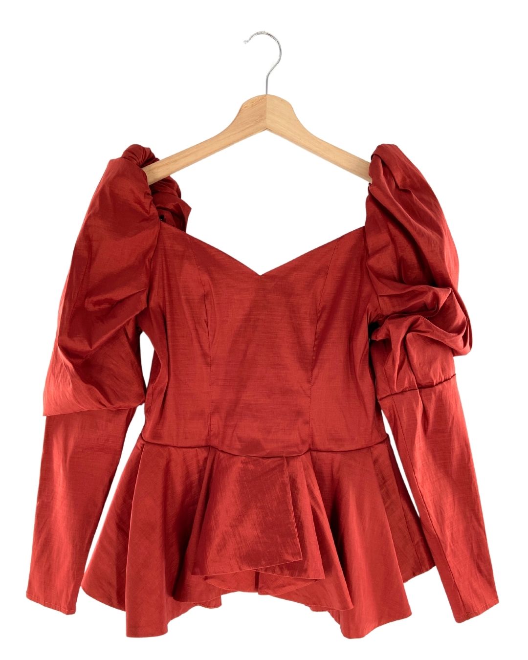 Blusa peplum manga globo