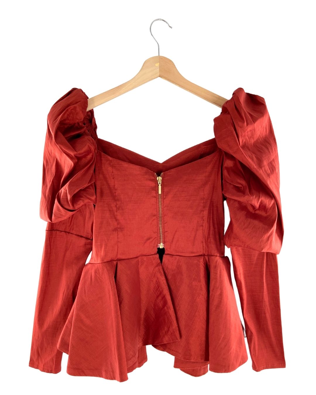 Blusa peplum manga globo