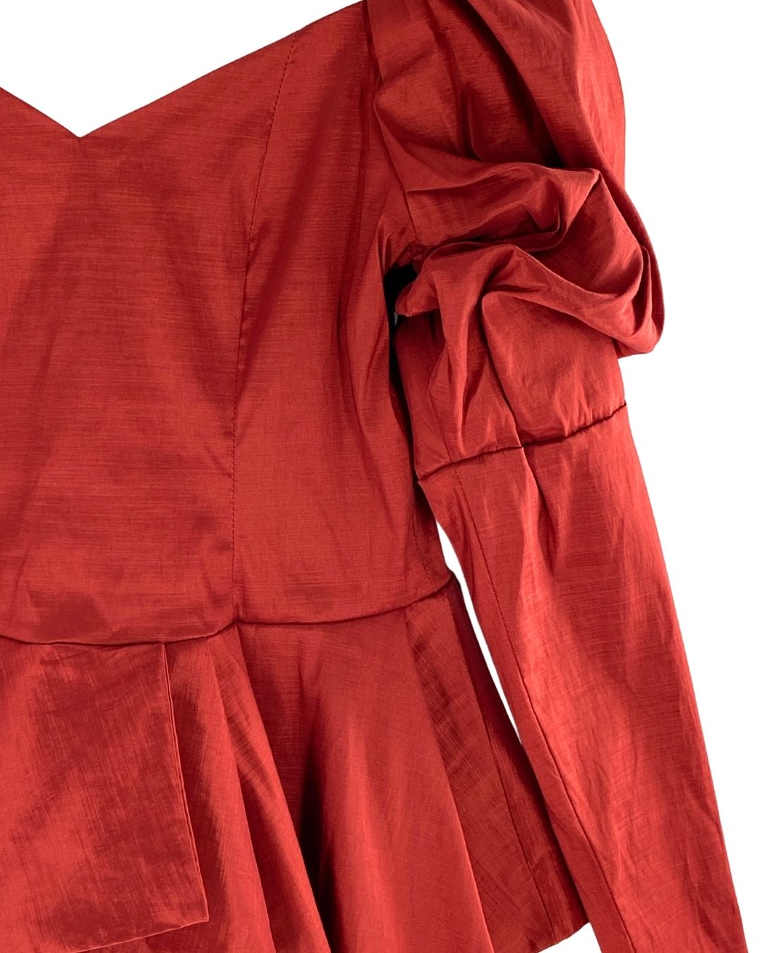 Blusa peplum manga globo