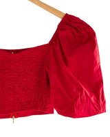 Crop top manga globo