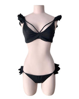 Bikini anudado con mini vuelos