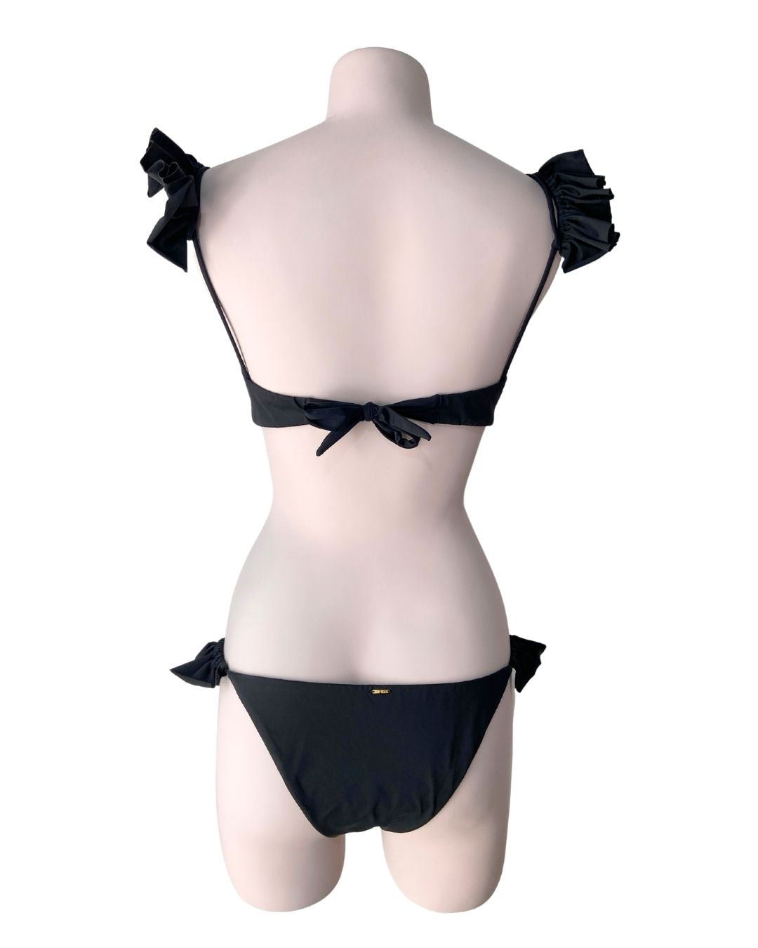 Bikini anudado con mini vuelos