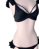 Bikini anudado con mini vuelos
