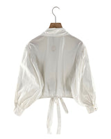 Blusa crop manga larga