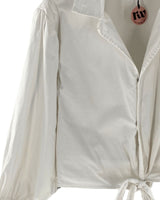 Blusa crop manga larga