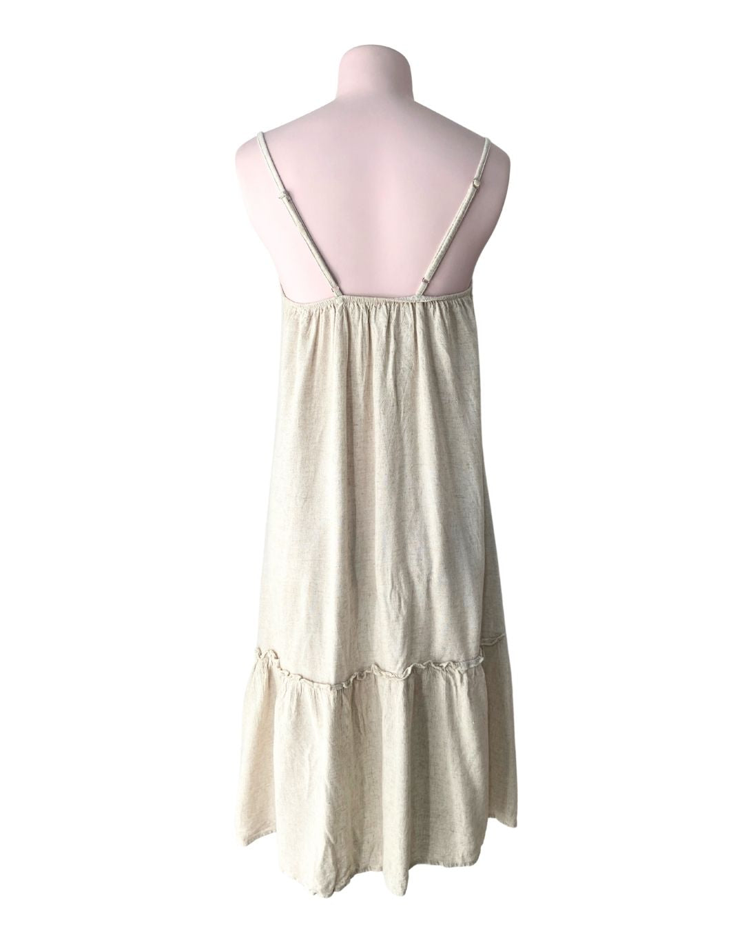 Vestido midi de tiras