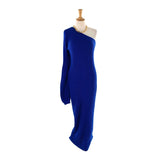 Maxi vestido one shoulder