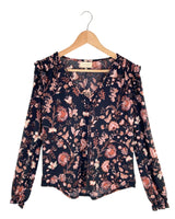 Blusa manga larga con textura