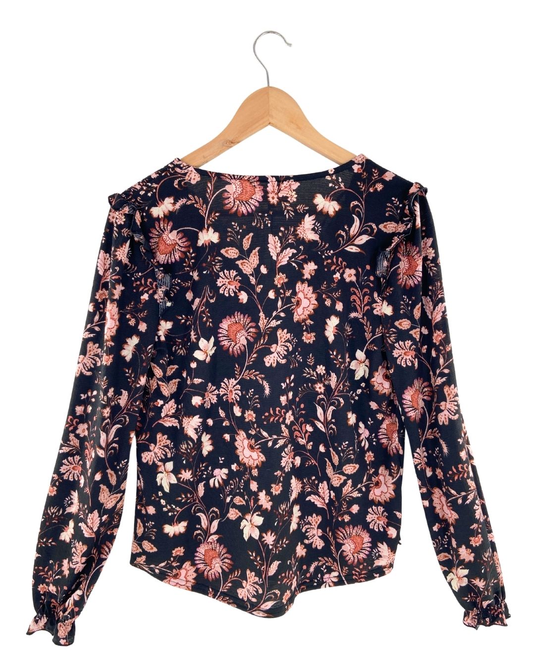 Blusa manga larga con textura