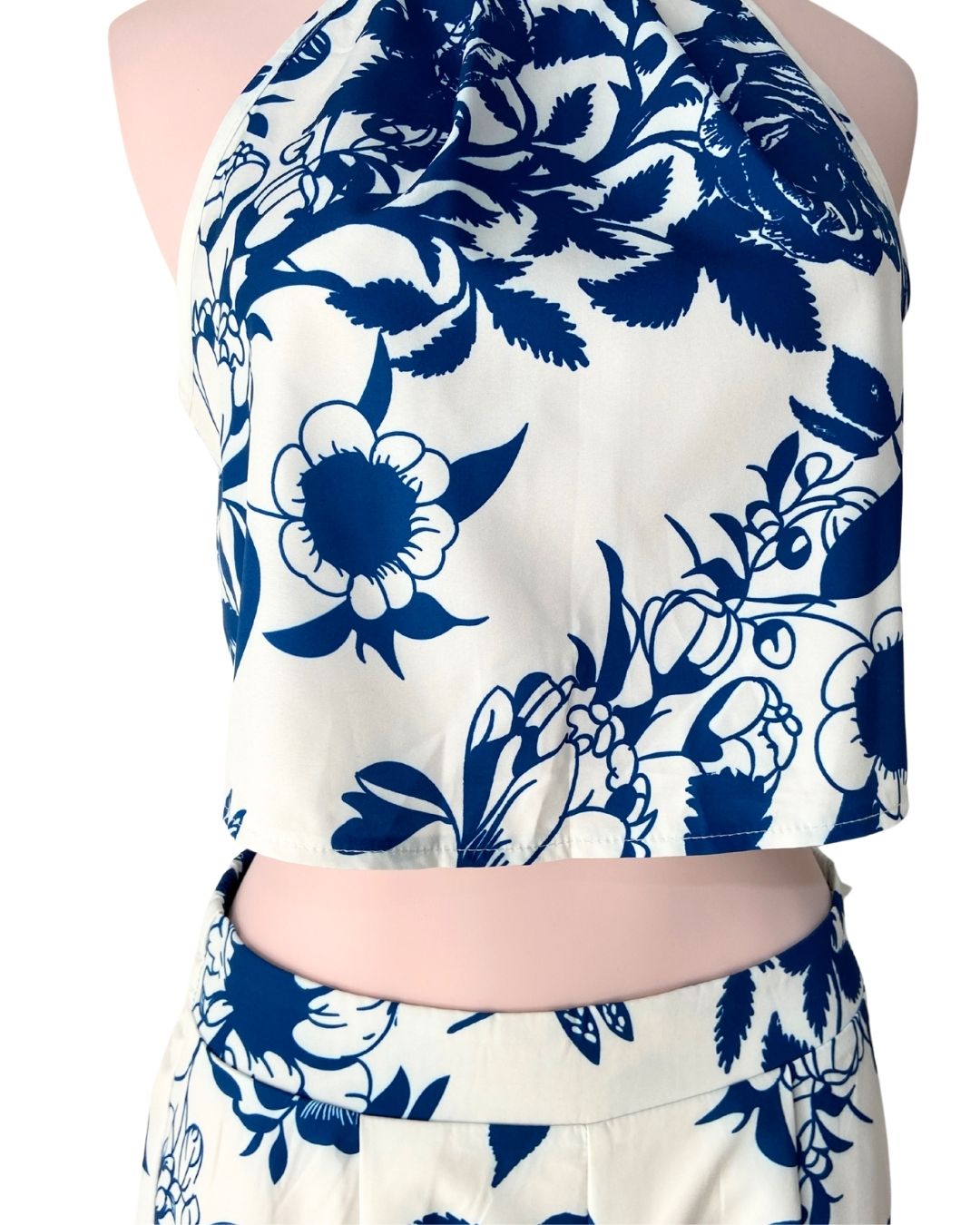 Set de blusa crop y short mini
