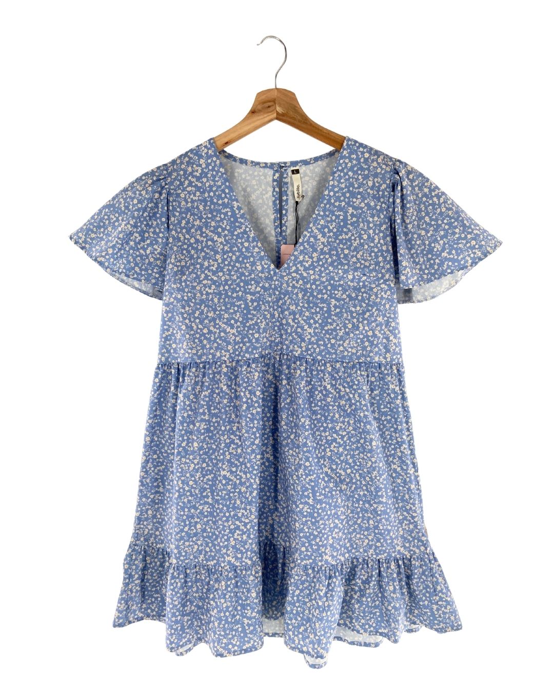 Vestido midi amplio print