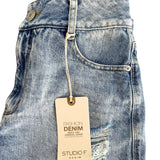 Short mini en denim rígido