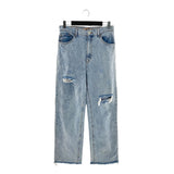 Jean wide leg wash destroyed