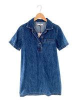 Vestido mini recto en denim