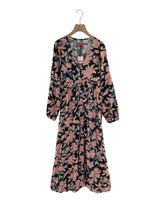 Maxi vestido manga larga print