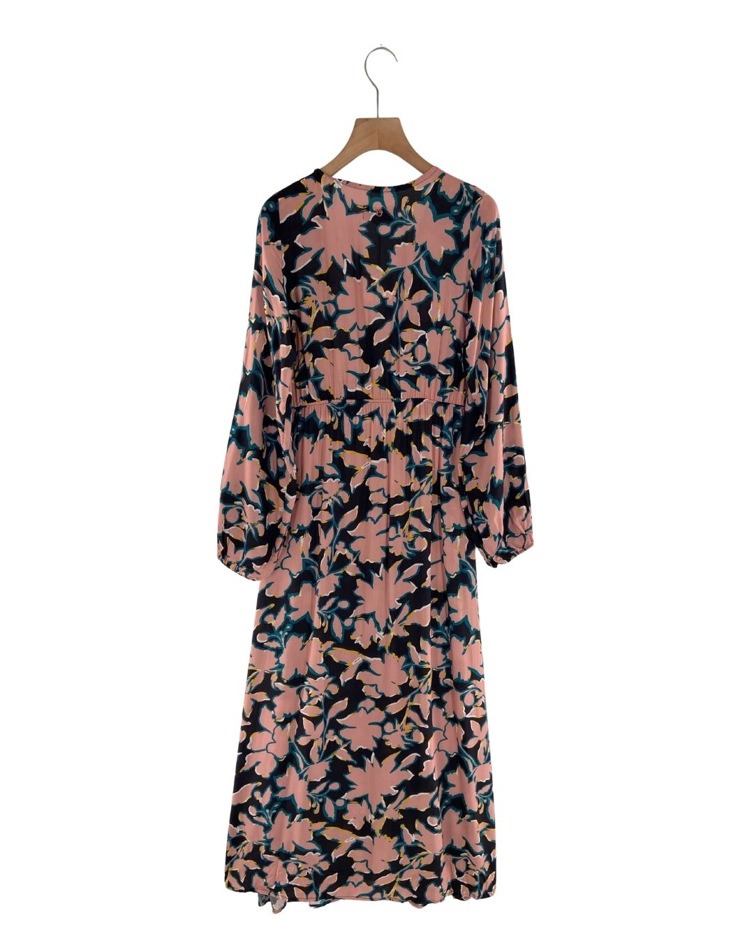 Maxi vestido manga larga print