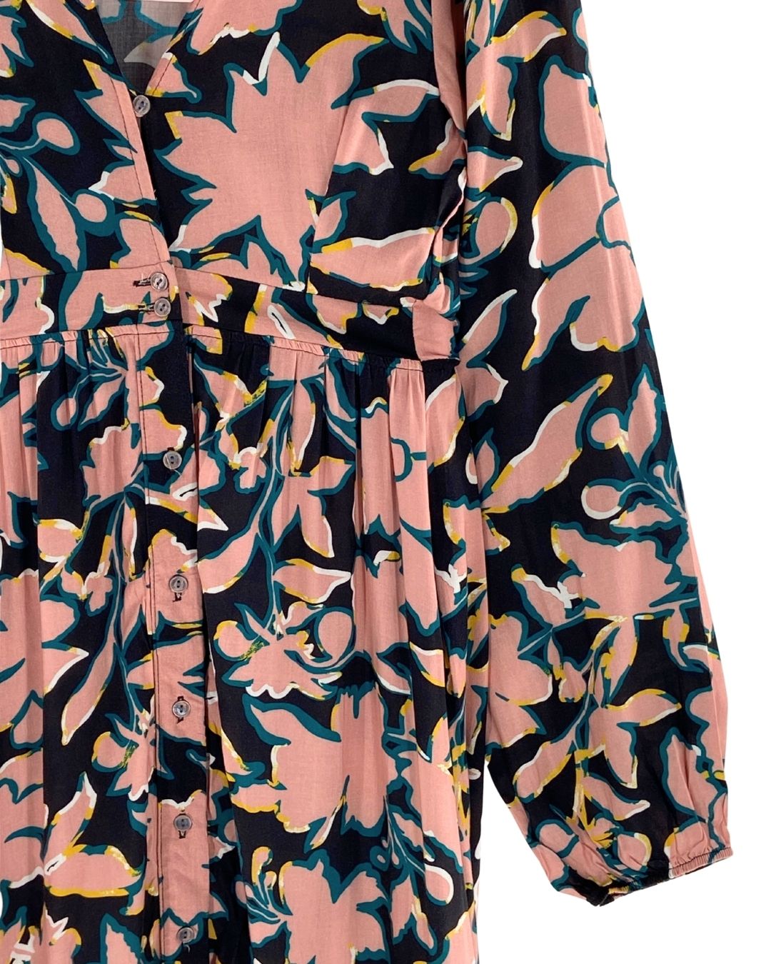 Maxi vestido manga larga print