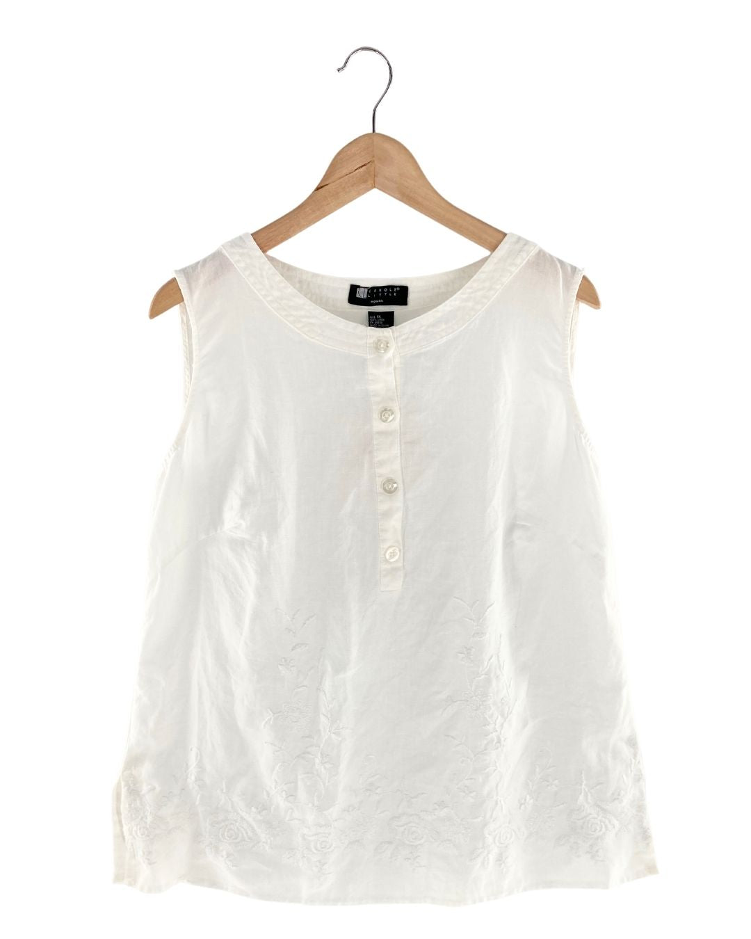 Blusa sleeveless en lino