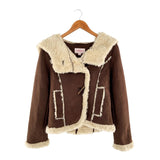 Chaqueta efecto gamuza