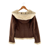 Chaqueta efecto gamuza