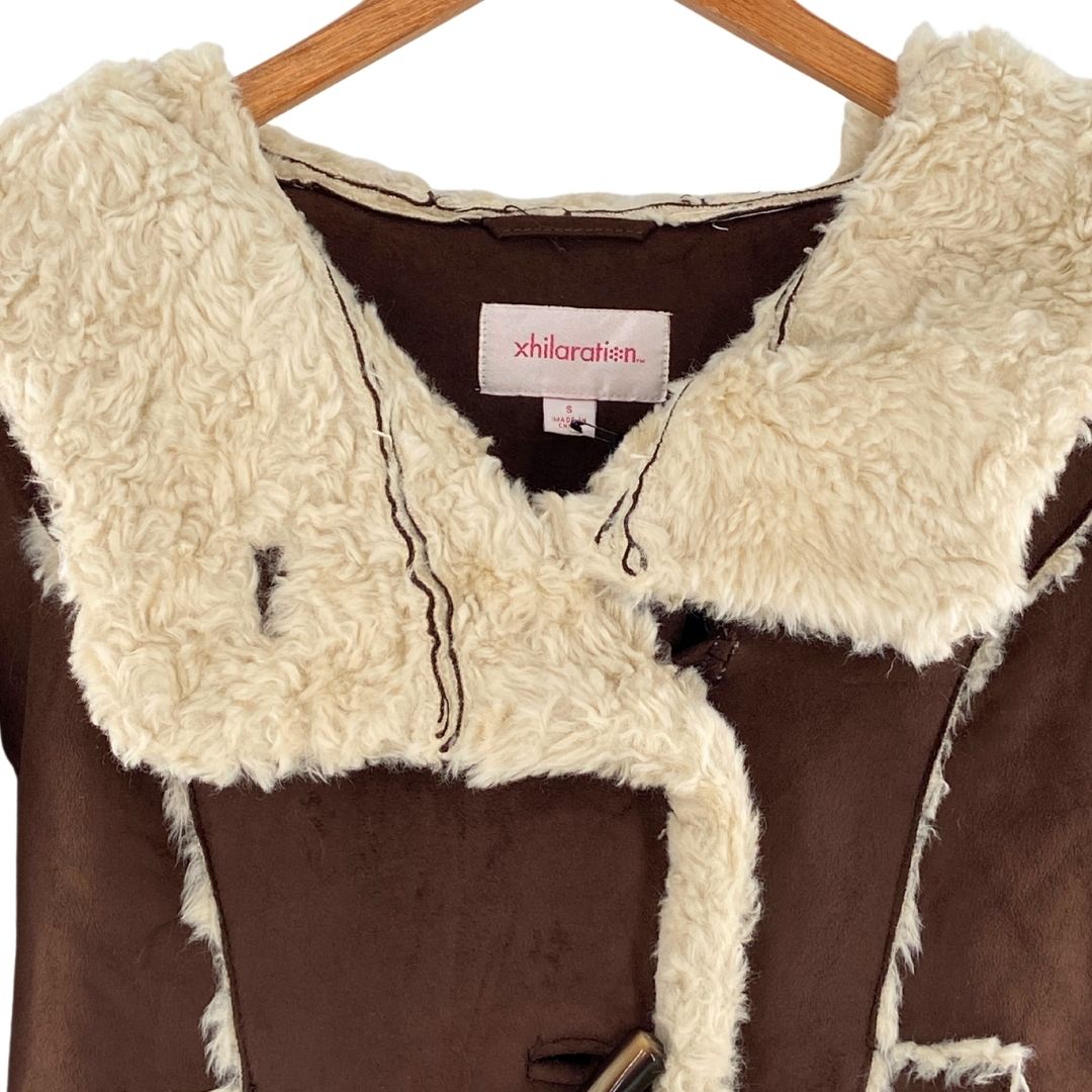 Chaqueta efecto gamuza