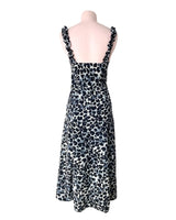 Vestido de tiras falda amplia
