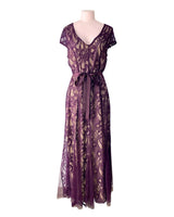 Maxi vestido en blonda tejida