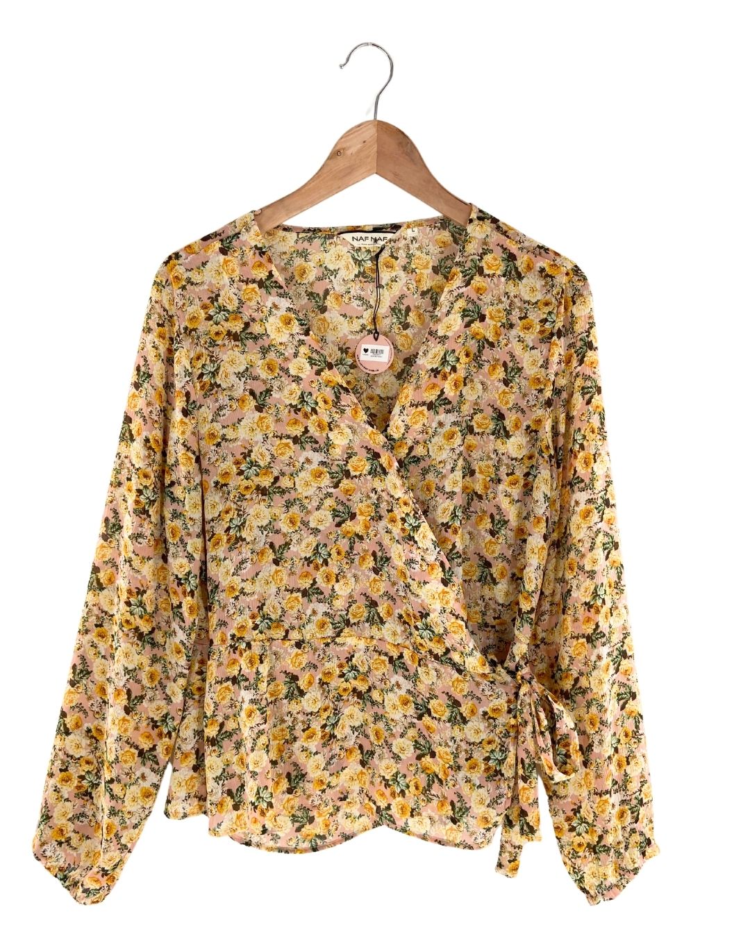 Blusa manga larga con textura