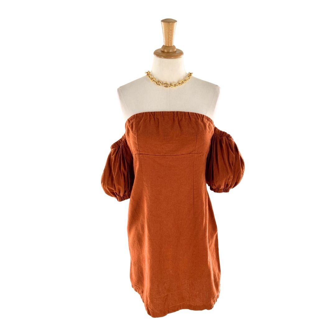 Vestido mini off shoulder